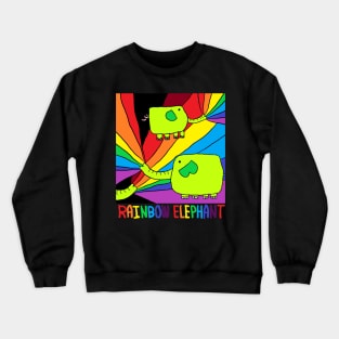 rainbow elephant Crewneck Sweatshirt